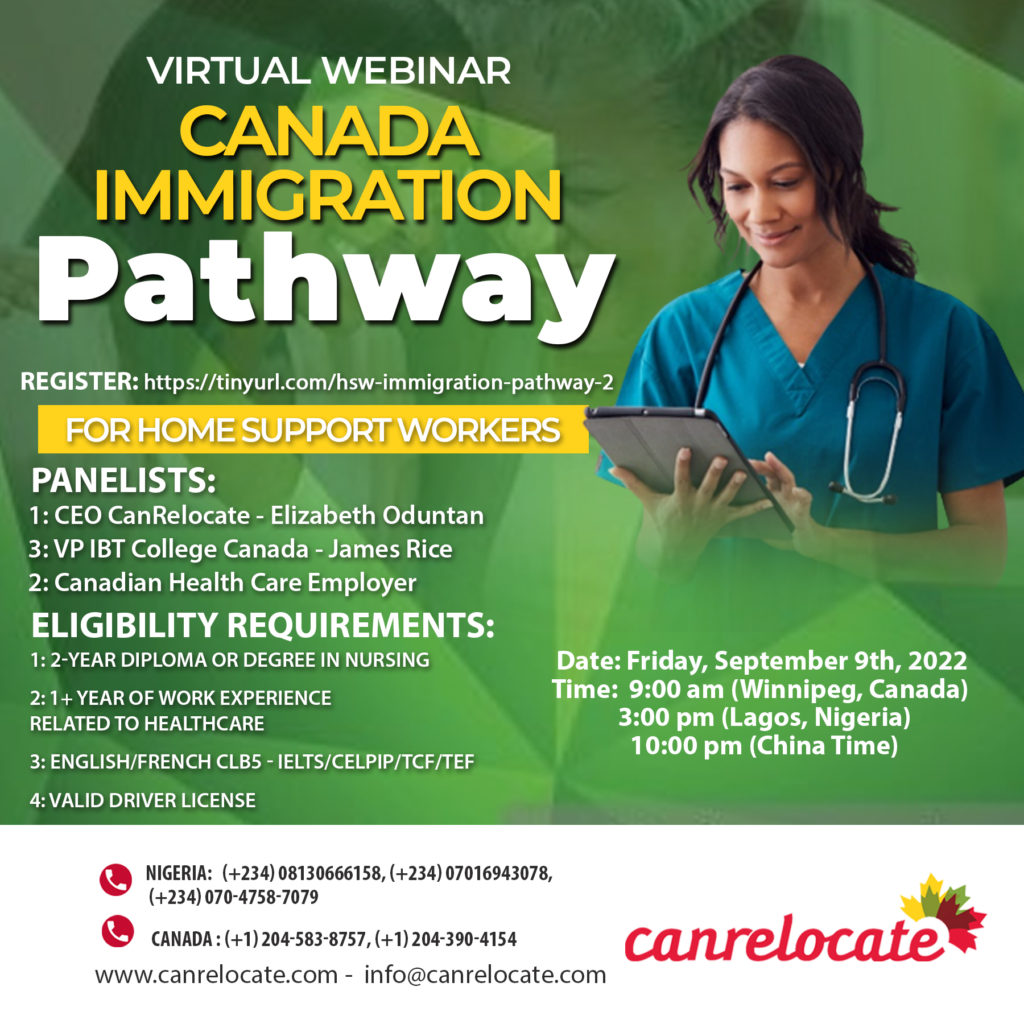 Home Support Worker Pathway 2 Virtual Webinar Series 2 CanRelocate